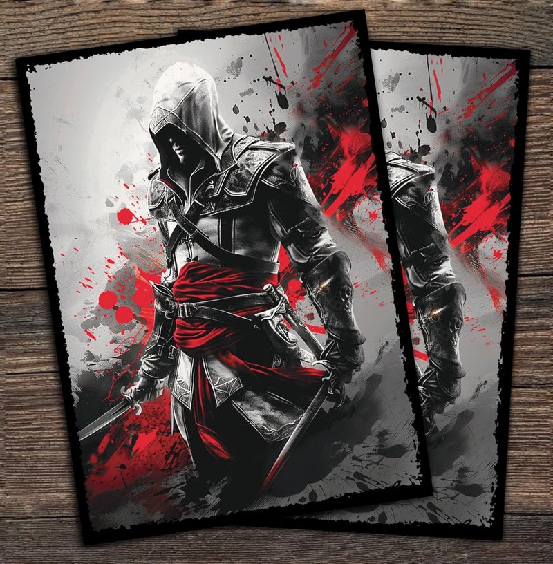 Digital Sorcery Studio Assassin Card Game Sleeves – 100 Pack – Compatible with MTG – Perfect for Magic Assassin’s Creed Commander Decks Like Ezio Auditore, Edward Kenway & Altaïr IBN-La'Ahad - Image 2